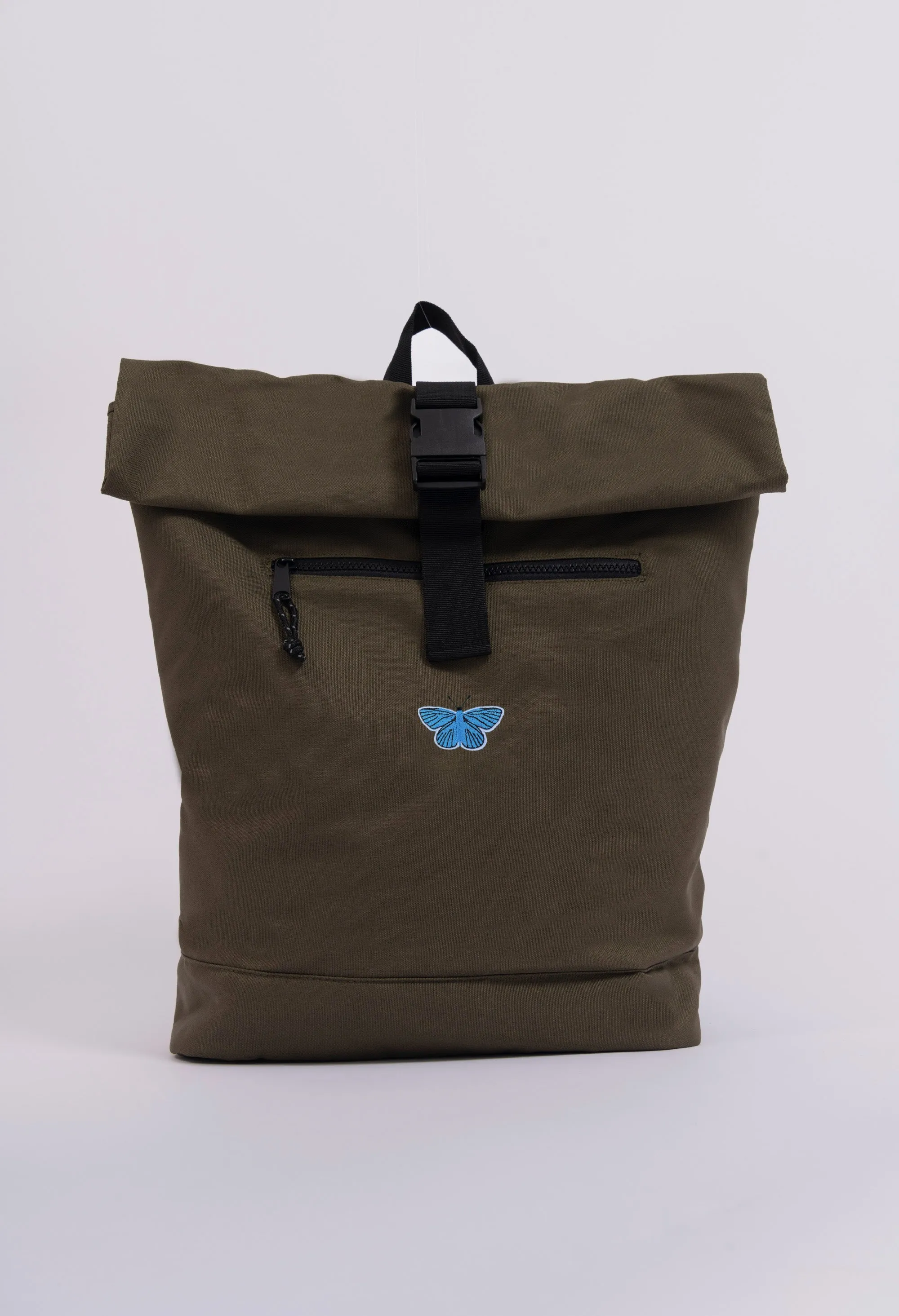 butterfly recycled roll-top backpack