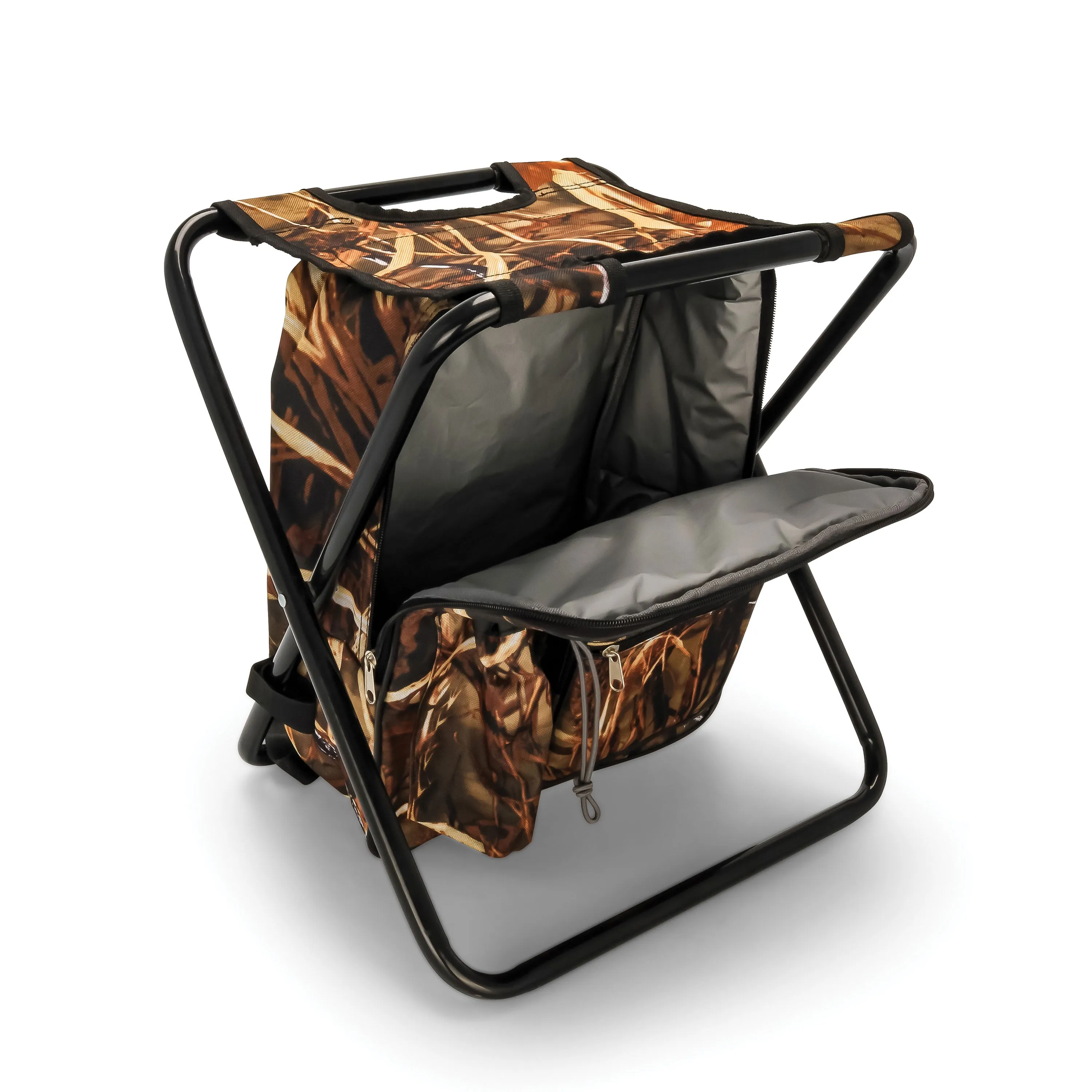 Camco 51909 Camping Stool Backpack Cooler - Green