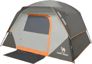 CAMEL CROWN Tents for Camping 4/8 Person Waterproof Quick Setup Folding Outdoor Backpacking Tents 4 People Family Hiking
