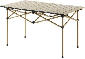 Camp Table Long Camping Folding Dining Table Shelf Furniture Collapsible Desk Tableware for Traveling Fishing Backpacking