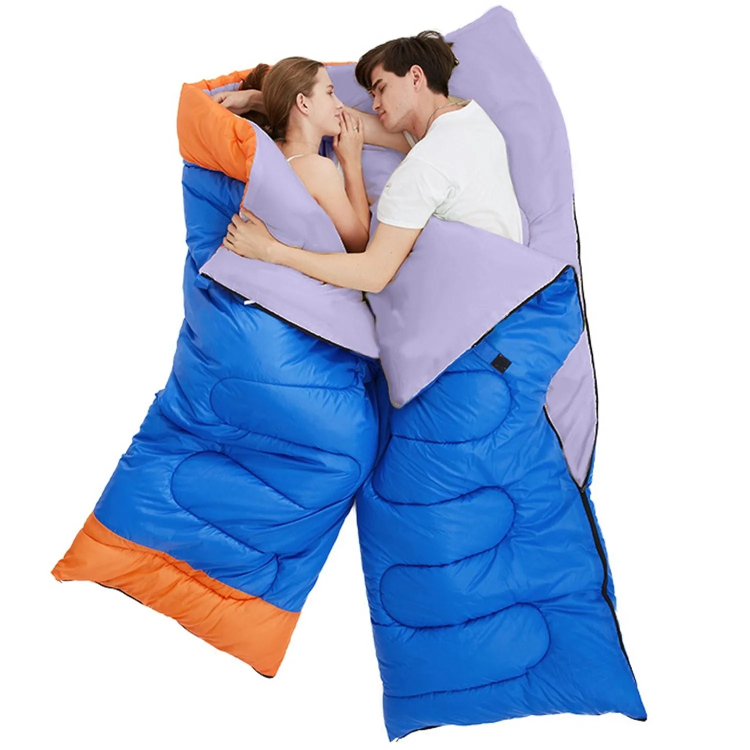 CampHaven™ Multi-Person Sleeping Bag – 2 or 3 Person Convertible Bedroll with Carry Bag