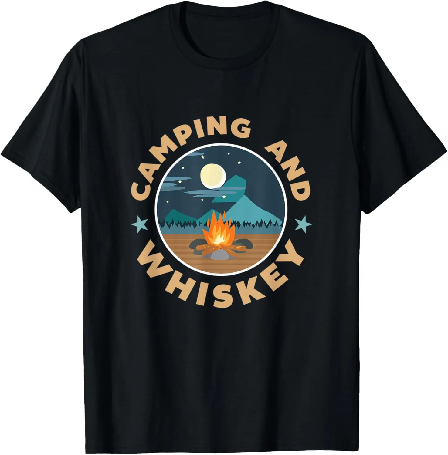 Camping and Whiskey, Camping Shirt, Hiking Shirt, Road Trip T-Shirt