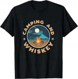 Camping and Whiskey, Camping Shirt, Hiking Shirt, Road Trip T-Shirt