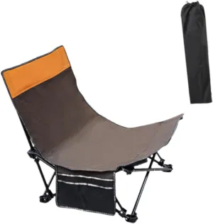 Camping Chair Lounge Chair Armchair Recliner Stool Chaise Longue Beach Chair Folding Chair for Traveling Outdoor Lawn Fishing, Coffee