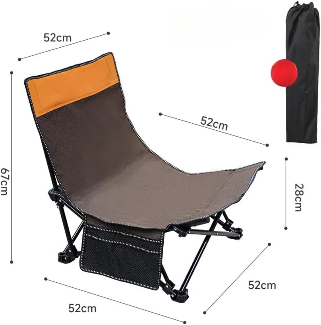 Camping Chair Lounge Chair Armchair Recliner Stool Chaise Longue Beach Chair Folding Chair for Traveling Outdoor Lawn Fishing, Coffee