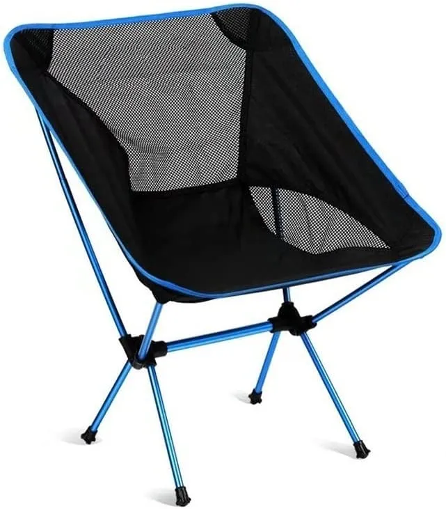 Camping Chair Portable Outdoor Lightweight Aluminum Moon Leisure Fishing Folding Stool