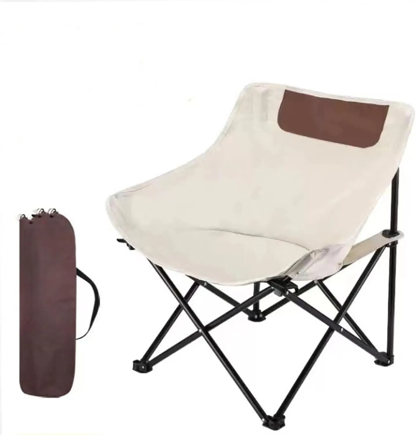 Camping Chairs-Folding Chairs for Outside, Directors Chairs Foldable,Foldable and Reclining Beach Chair,Lawn Chairs for Adults Heavy Duty,Lightweightutdoor Camp Chair for Adults(White)