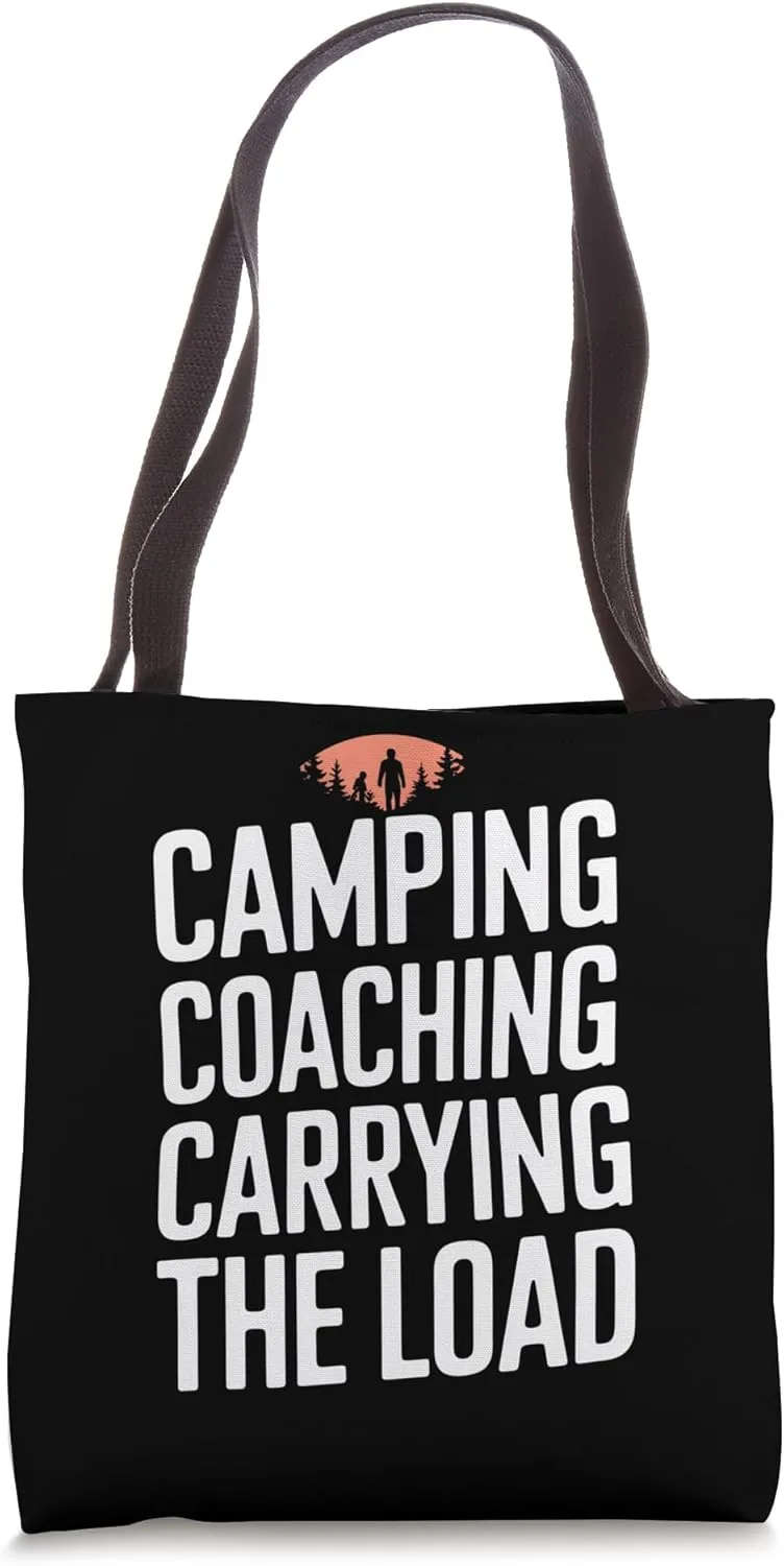 Camping Coaching Carrying The Load Adventure Tote Bag