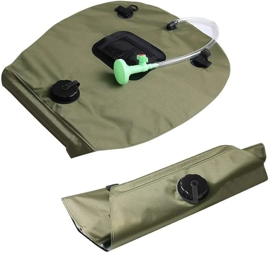 Camping Essentials Camping Shower | 5 Gallon/20 Liter, Portable Camping Shower, Outdoor Folding Shower Water Bag