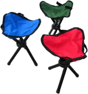 Camping Folding Chair Outdoor Folding Chair Tripod Triangle Folding Fishing Chair Fishing Trip Camping Portable Fishing Companion Folding Chair (Color : Green)
