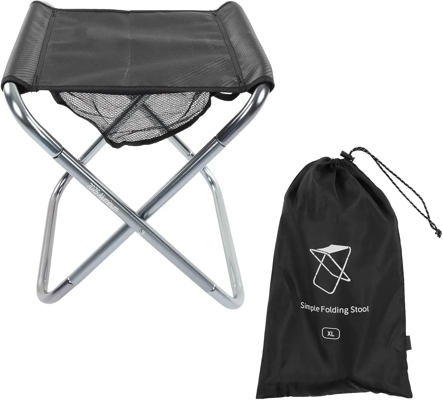 Camping Folding Stool, Outdoor Portable Folding Stool Aluminum Alloy Training Painting Plus Size,Outdoor Chair