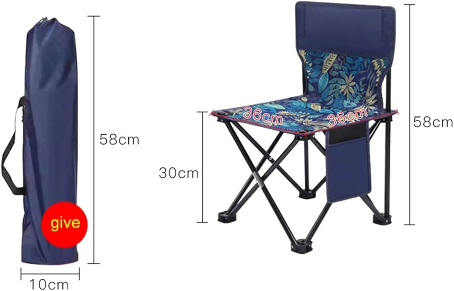 Camping Folding Stools Outdoor Camping Chairs Portable Fishing Chair Fishing Leisure Folding Stool Aluminum Alloy Camping Hiking Camp Chairs(Green)