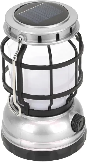 Camping Lantern Solar Charging Tent Light ABS Plastic Portable USB Handheld Tent Light Hanging Camping Lantern for Outdoor Camping Hiking Emergency