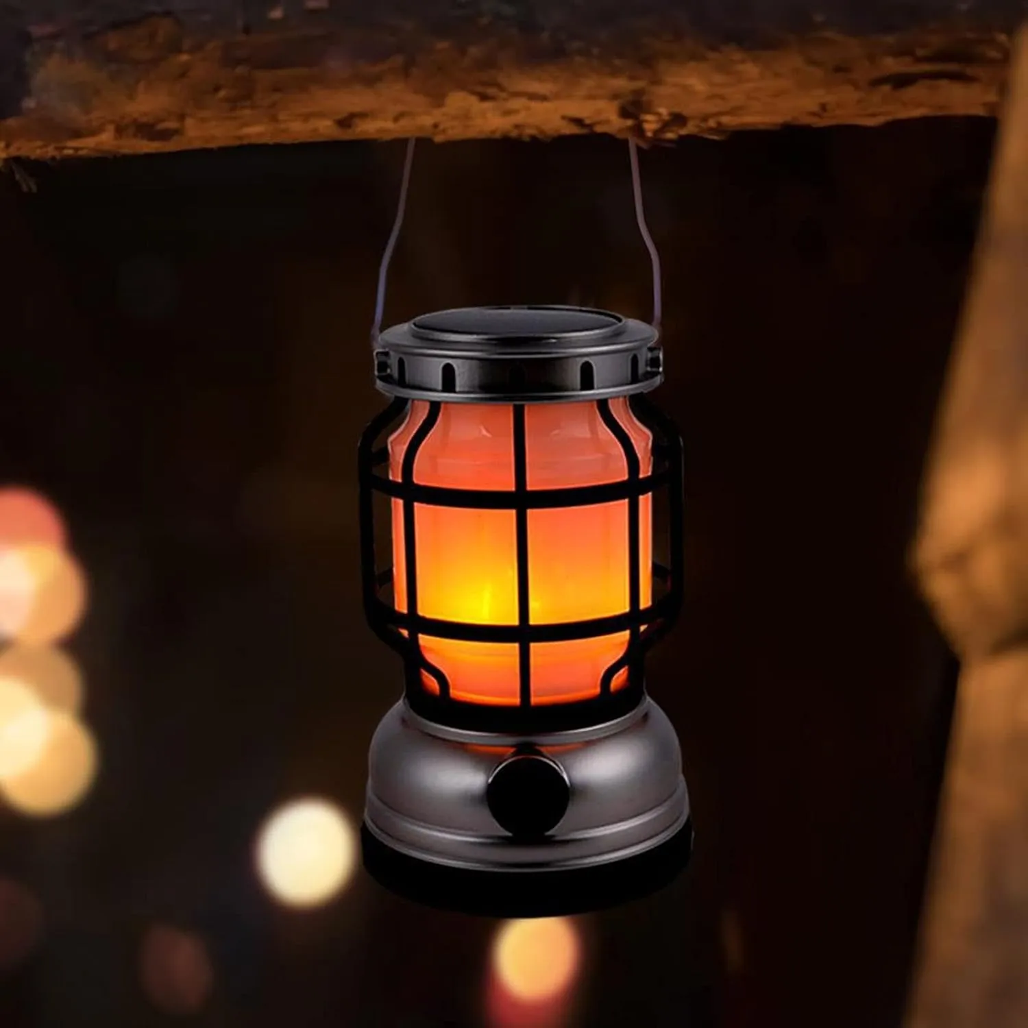 Camping Lantern Solar Charging Tent Light ABS Plastic Portable USB Handheld Tent Light Hanging Camping Lantern for Outdoor Camping Hiking Emergency