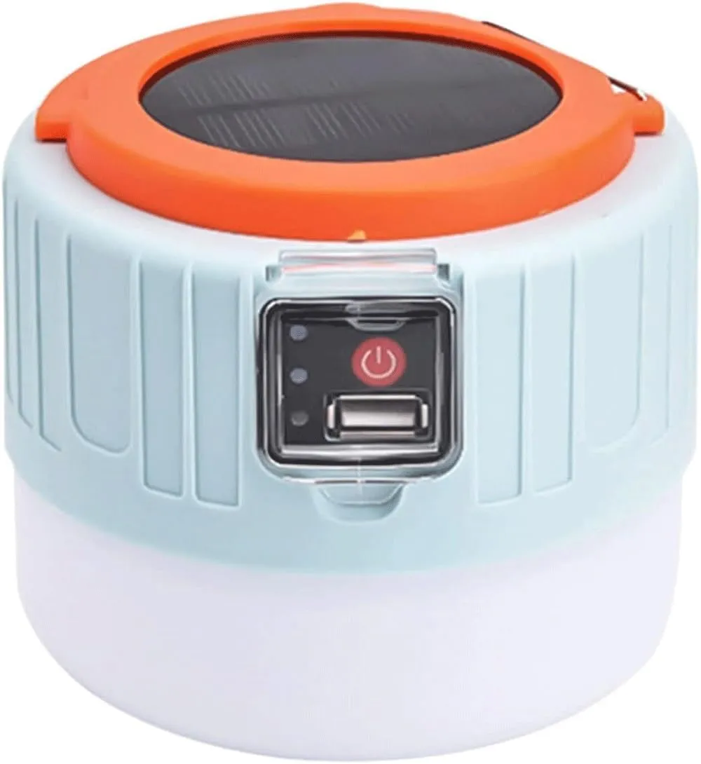 Camping Lantern,Camping Lamp, Solar LED Outdoor Camping Portable Lantern, USB Portable Emergency Lantern for BBQ Hiking Night Market Solar Charging Remote Control Tent Light Super Bright Night Market