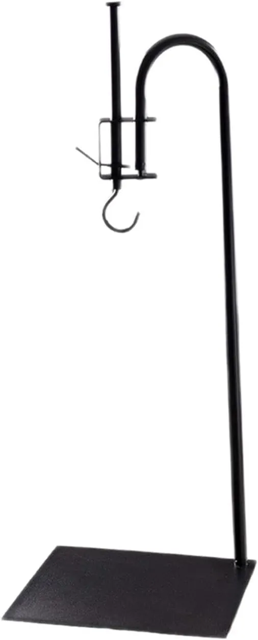 Camping Pot Hook Stand Holder Pole,Metal,Height Adjustable Teapot Hanging Stand Hanger for Camping Backyard Outside Outdoor