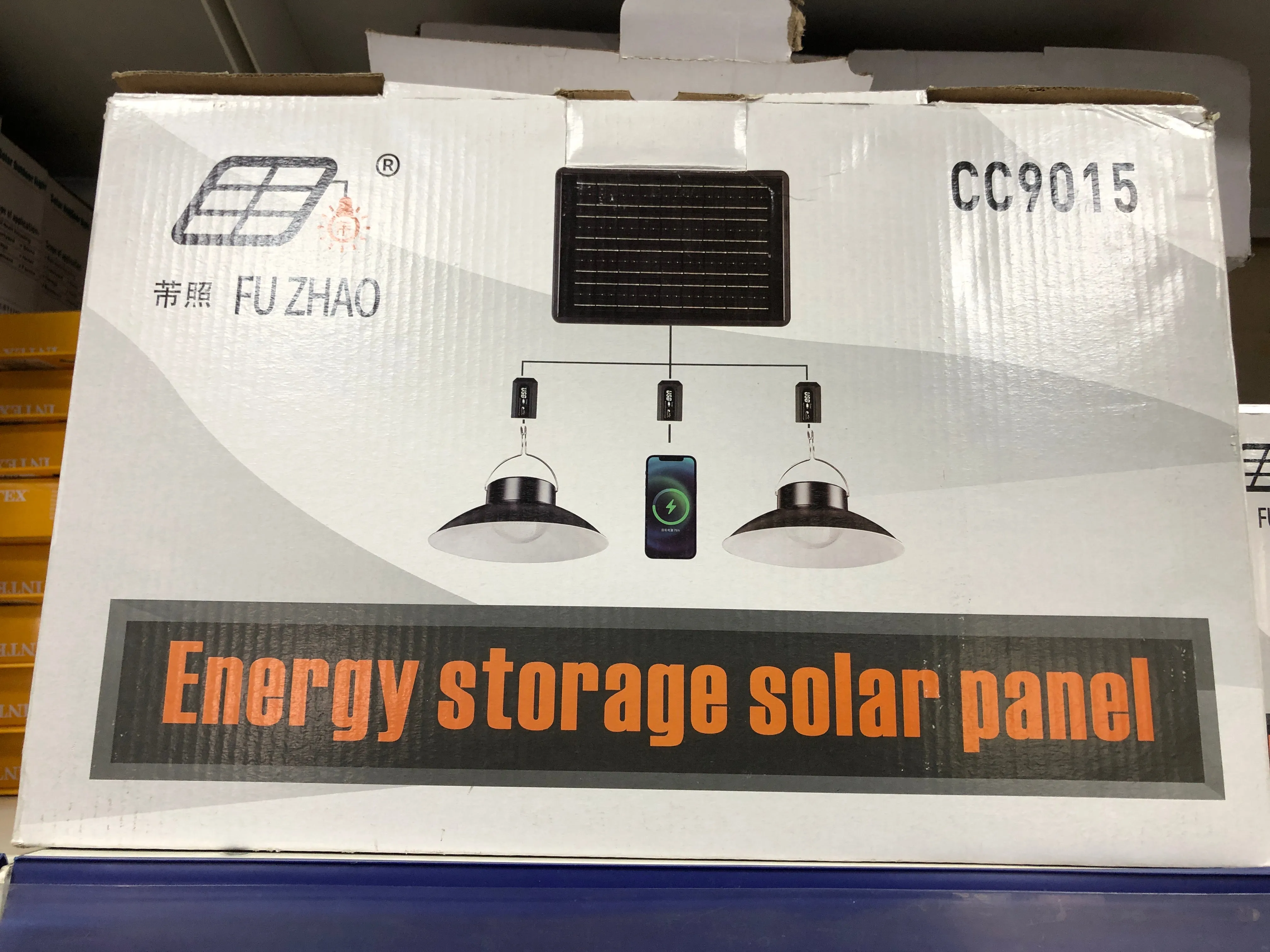 Camping Solar Panel with 12000MH battery for Phone Charging and Lamps
