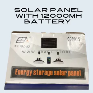 Camping Solar Panel with 12000MH battery for Phone Charging and Lamps