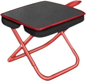 Camping Stool Fishing Stool Folding Compact Chair Backpacking Stool Picnic Chair Foot Stool for Barbecue Travel Beach Garden