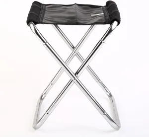 Camping Stool Folding Stool Heavy Duty Camping Stool, Folding Camp Stool with Thickened Tube Frame, Portable and Waterproof Small Seat