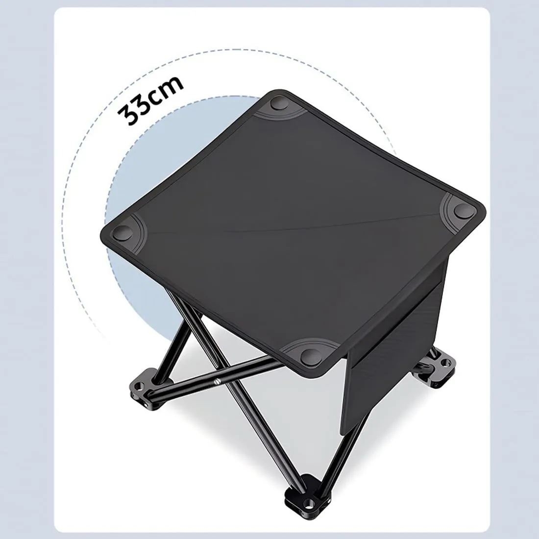 Camping Stool Portable Folding Compact Lightweight Stool Seat for Camping Fishing Hiking Gardening Outdoor Walking Backpacking Travelling (Beige-S)