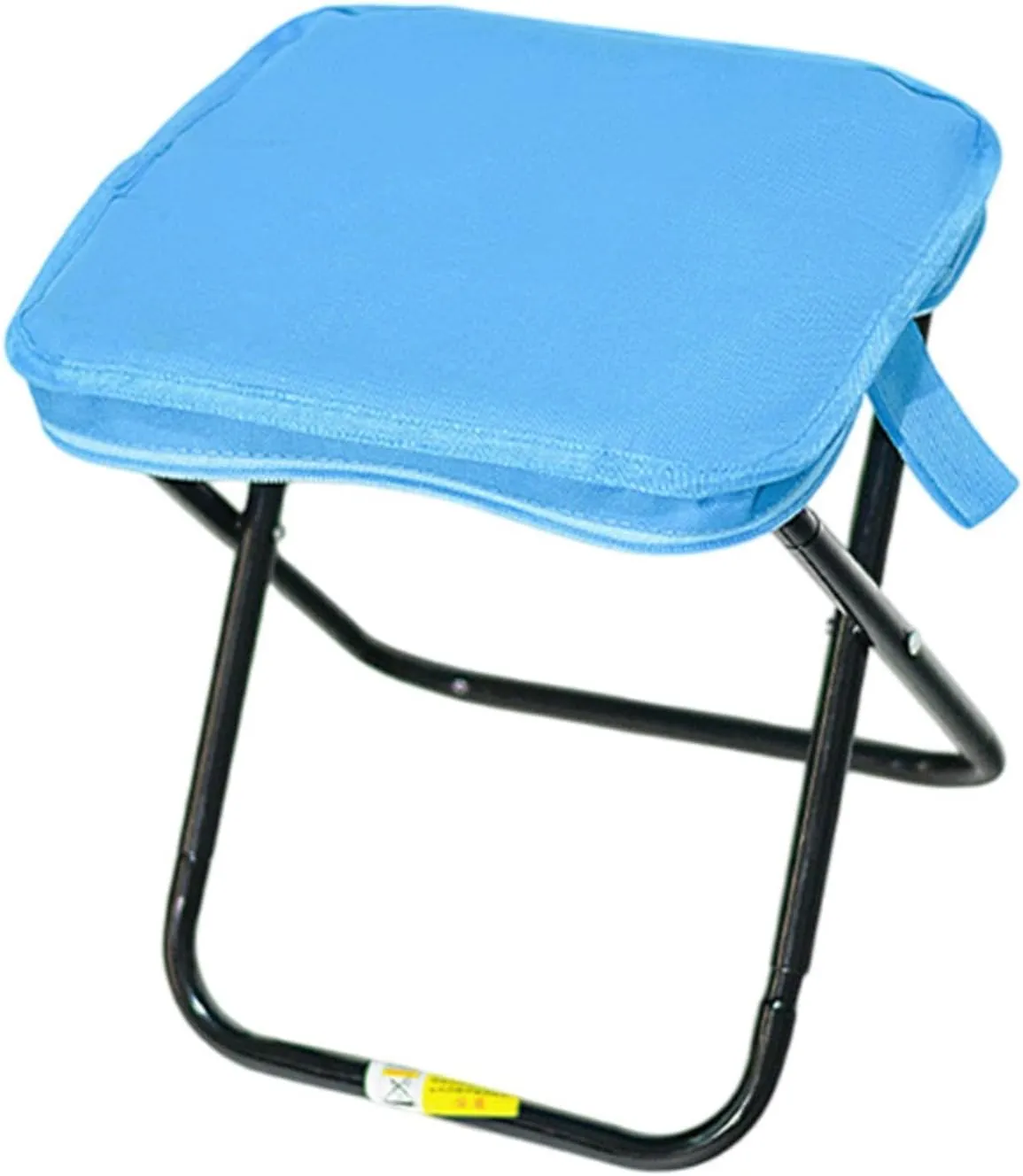 Camping Stool, Portable Folding Stool, Folded Zipper Handbag Compact Outdoor Footstool, Folding Chair for Gardening Barbecue, Blue