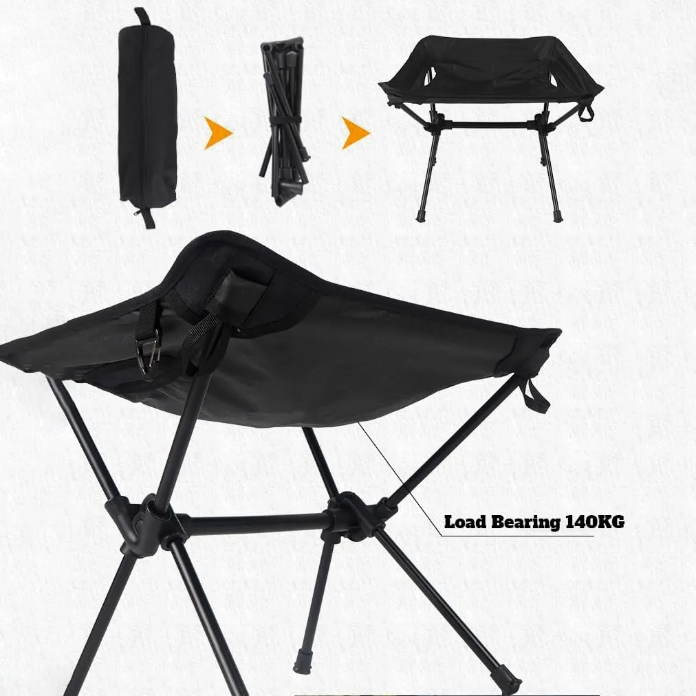 Camping Stool Portable Folding Stool Mini Lightweight Collapsible with Carry Bag for Outdoor Hiking Fishing 330 LBS Green