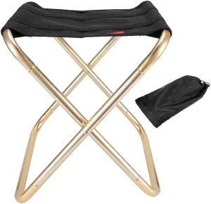 Camping Stool, Portable Folding Stool with Carry Bag Retractable Folding Chair Aluminum Alloy Lightweight Seat for Travel Hiking