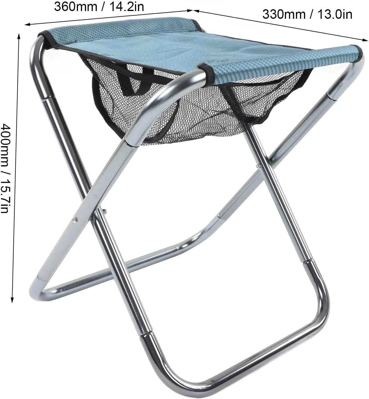 Camping Stool,Portable Folding Camping Stool Outdoor Portable Folding Stool Aluminium Alloy Painting Camping Folding Stool(Blue)