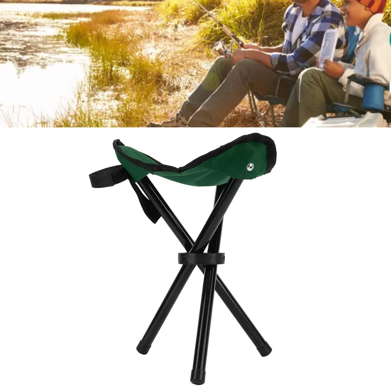 Camping Tripod Stool, Portable Foldable Lightweight Camping Tripod Seat for Hiking Hunting Walking Fishing Travel