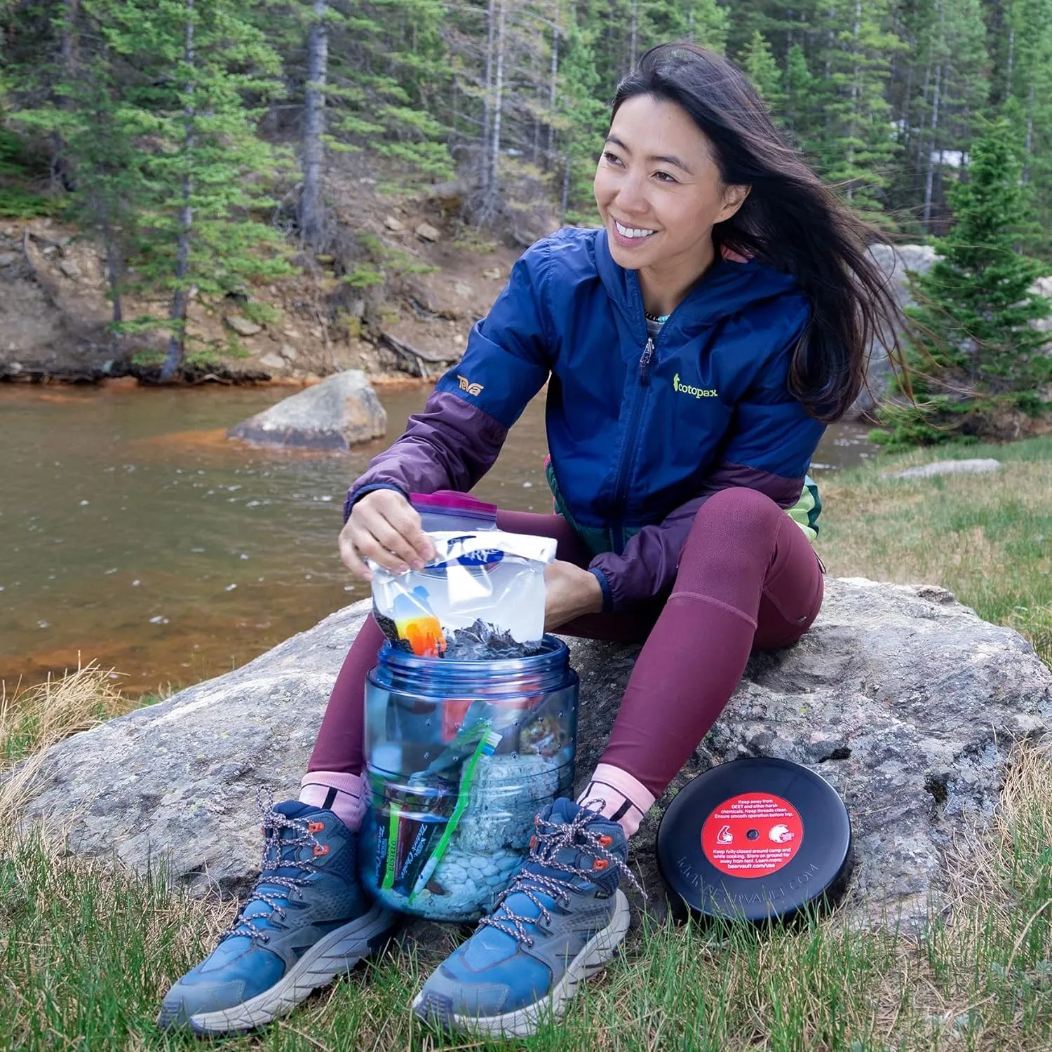 Canister for Backpacking. 4 Sizes: BV500, BV475, BV450, BV425. Bear-Resistant Food Container for Camping, Hiking, Fishing, Hunting, Bikepacking. BearVault is Bear Safe!