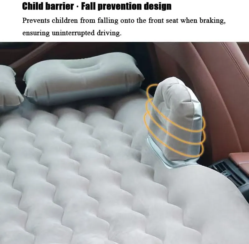 Car Air Mattress for Cadillac DeVille 2000–2005, Inflatable Back Seat Sleeping Pad with Pump & 2 Pillows, Folding Portable Camping Bed for Travel& Road Trips,Blue