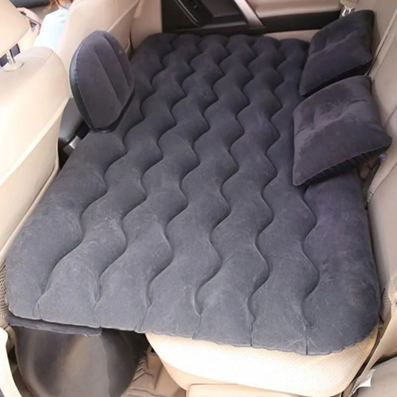 Car Air Mattress for Poer Shanhai 2022–2025, Inflatable Back Seat Sleeping Pad with Pump & 2 Pillows, Folding Portable Camping Bed for Travel& Road Trips,Black