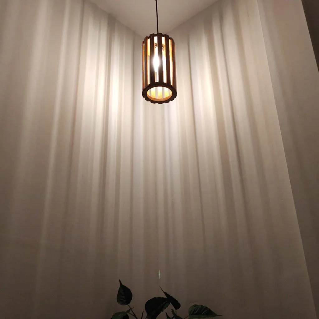 Casa Brown Wooden Single Hanging Lamp