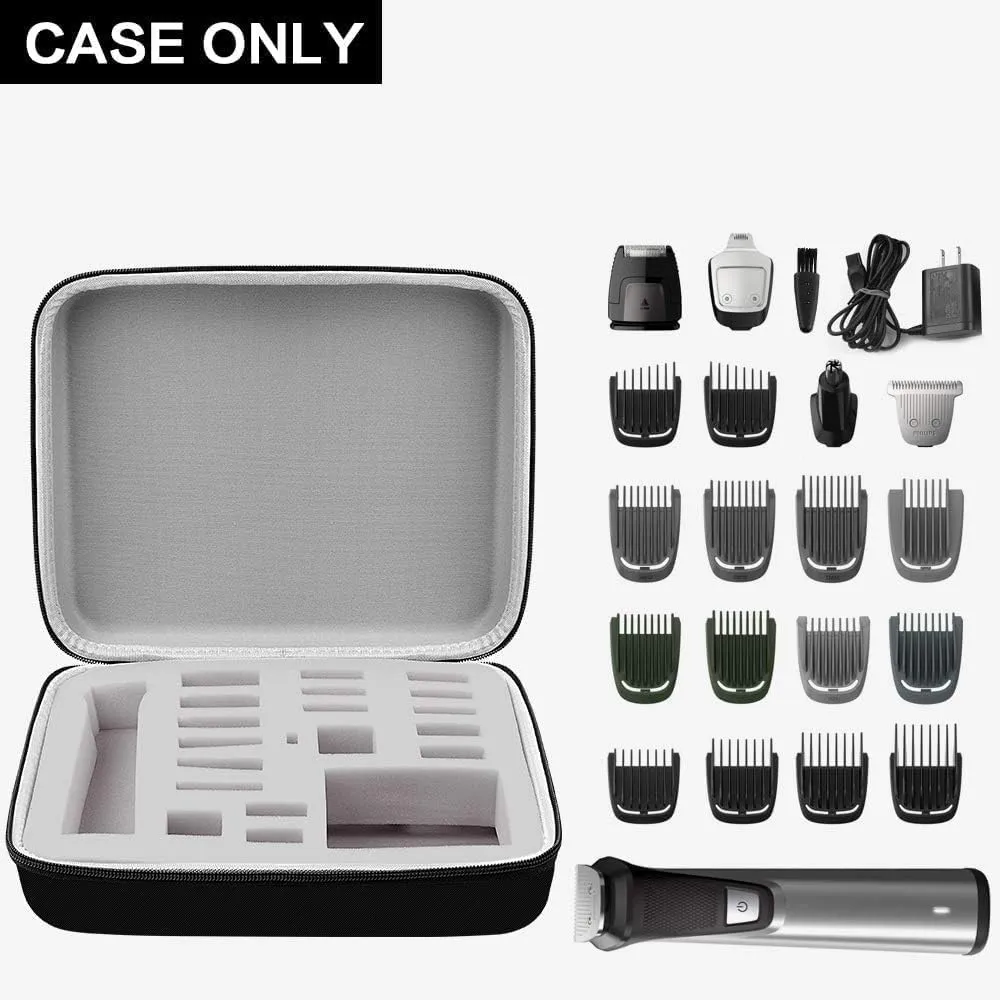 Case Compatible with Philips for Norelco Multigroom Series 7000 5000 Men's Grooming Kit with Trimmer MG7750/49 MG7910/49 MG9510/60. Storage Holder for Attachment Trimmer & Accessories (Box Only)