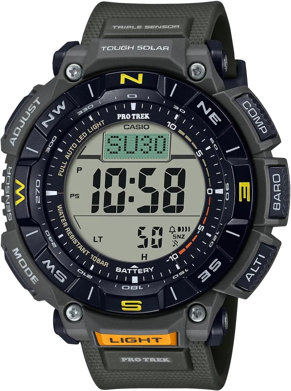 Casio PRG-340 Pro Trek Climber Line Wristwatch, Solar, Biomass Plastic