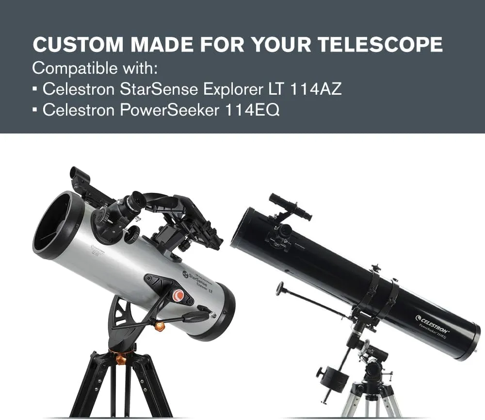 Celestron – EclipSmart Safe Solar Eclipse Telescope Filter – Meets ISO 12312-2:2015(E) Standards – Works with Existing 114mm AZ & EQ Telescopes – Observe Eclipses & Sunspots – Safe Snug Fit