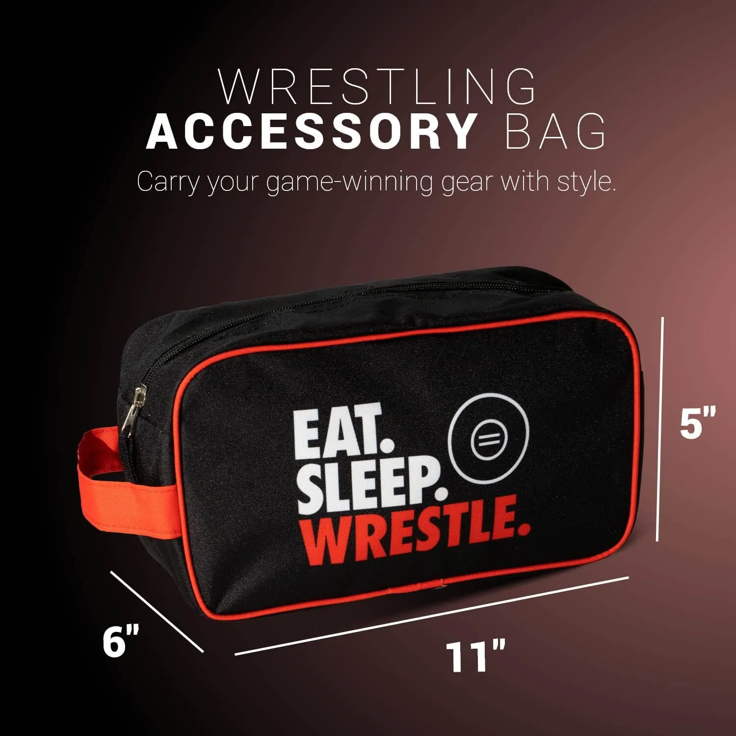 ChalkTalkSPORTS Wrestling Accessory Bag | Travel Bag Dopp Kit | Eat Sleep Wrestle