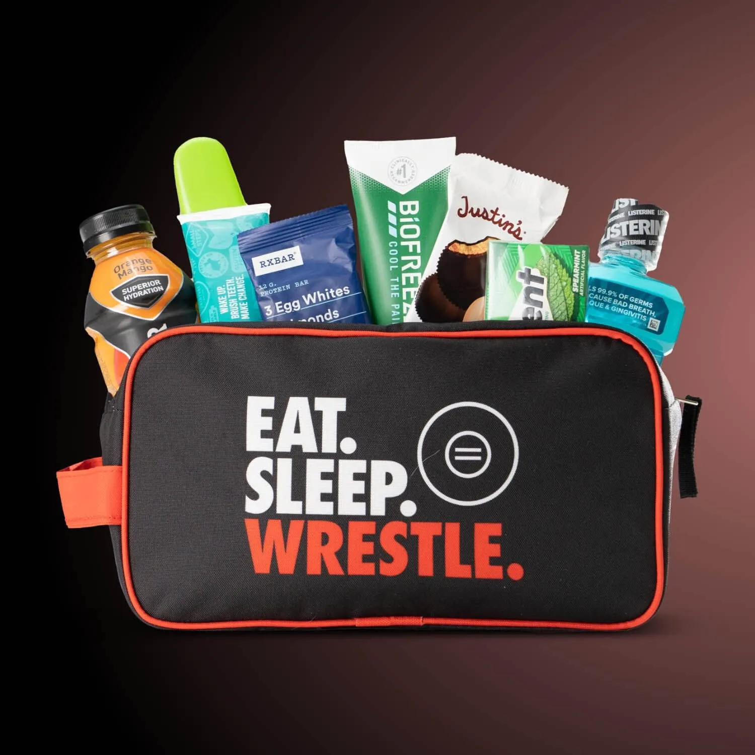 ChalkTalkSPORTS Wrestling Accessory Bag | Travel Bag Dopp Kit | Eat Sleep Wrestle