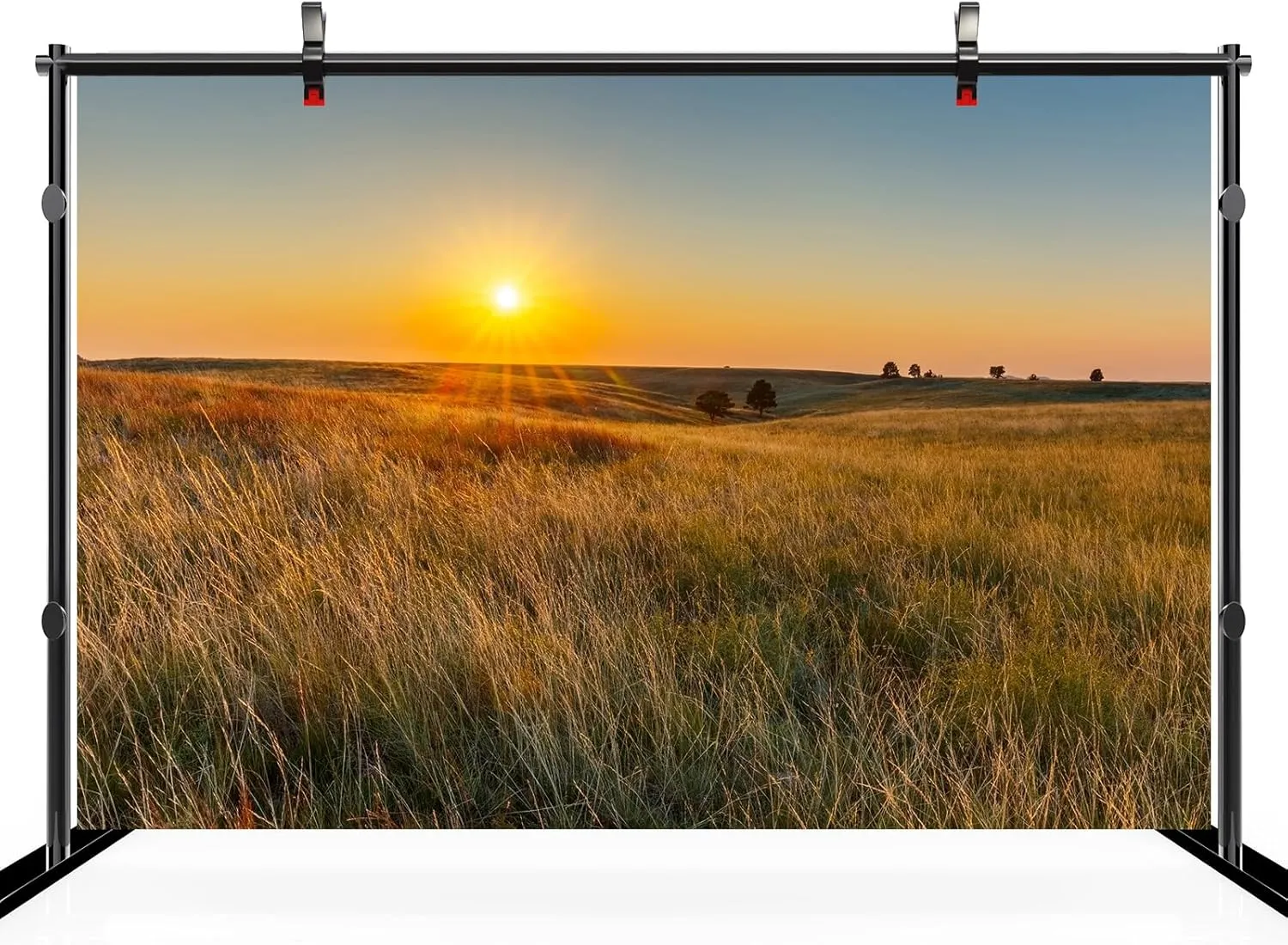 CHNYWORK 138x98 Inches Autumn Field Tapestry Wall Hanging Grassy Prairies Wild Countryside Sunset Scenery Background for Living Room Bedroom Aesthetic College Dorm Wall Decor