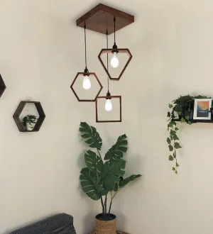 Clark Brown Cluster Hanging Lamp (BULB NOT INCLUDED)