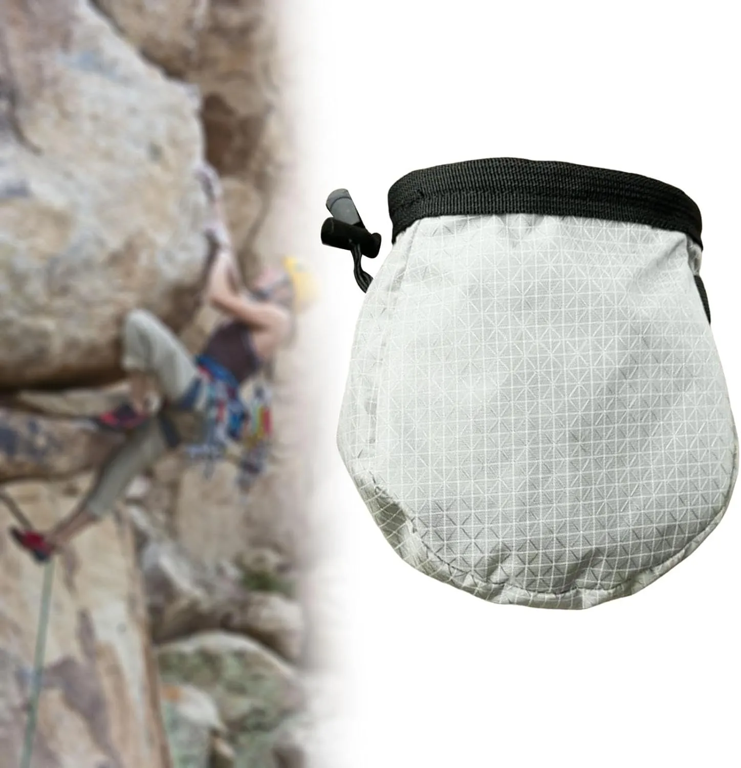 Climbing Chalk Bag Storage Pouch Adjustable Waist Belt Chalk Carrier Bag for Fitness