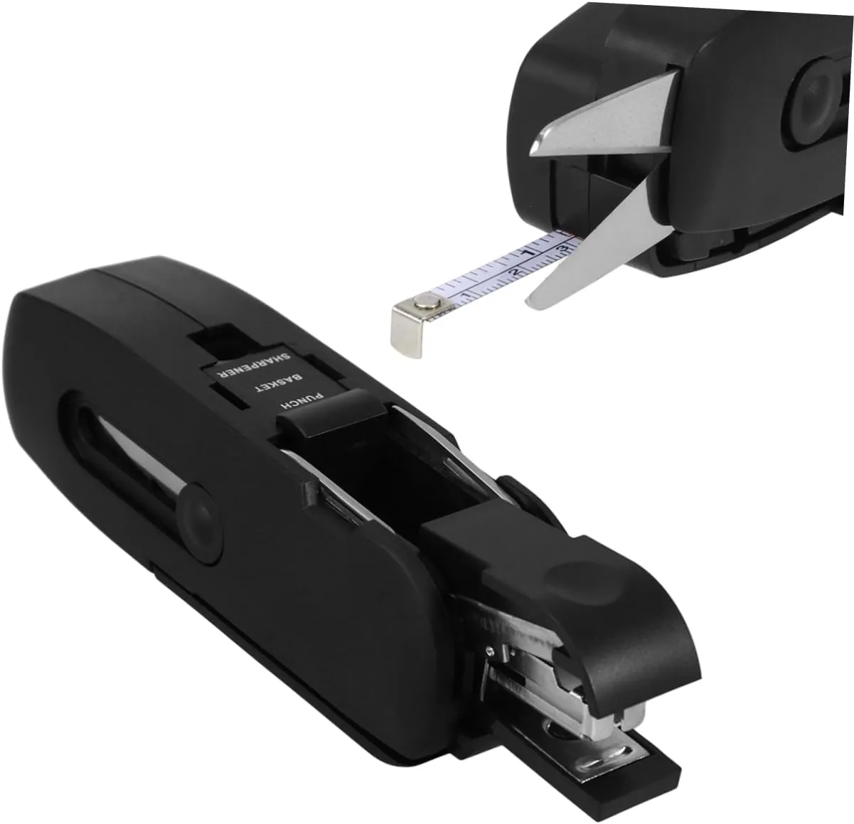 COHEALI 2pcs Folding Pocket Size Multifunctional Tool 10-in-1 Office Scissor Stapler Screwdriver Pencil Sharpener for Daily Use
