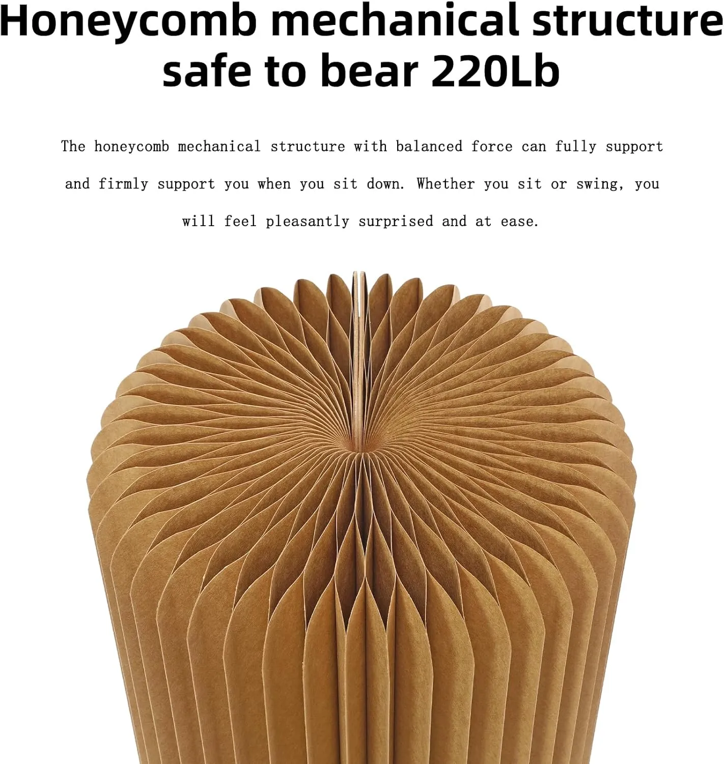 Collapsible Stool, Folding Stool Portable for Adults, Honeycomb Paper Pop Up Foldable Stool Chair for Indoor Outdoor Travel & Home Brown