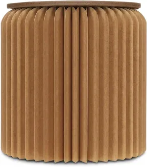 Collapsible Stool, Folding Stool Portable for Adults, Honeycomb Paper Pop Up Foldable Stool Chair for Indoor Outdoor Travel & Home Brown