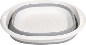 Collapsible wash Basin Folding Basin Kitchen Small Items Camping Supplies Housewares Household Cleaning Foldable Laundry Tub Bowl for Washing Durables(Large)