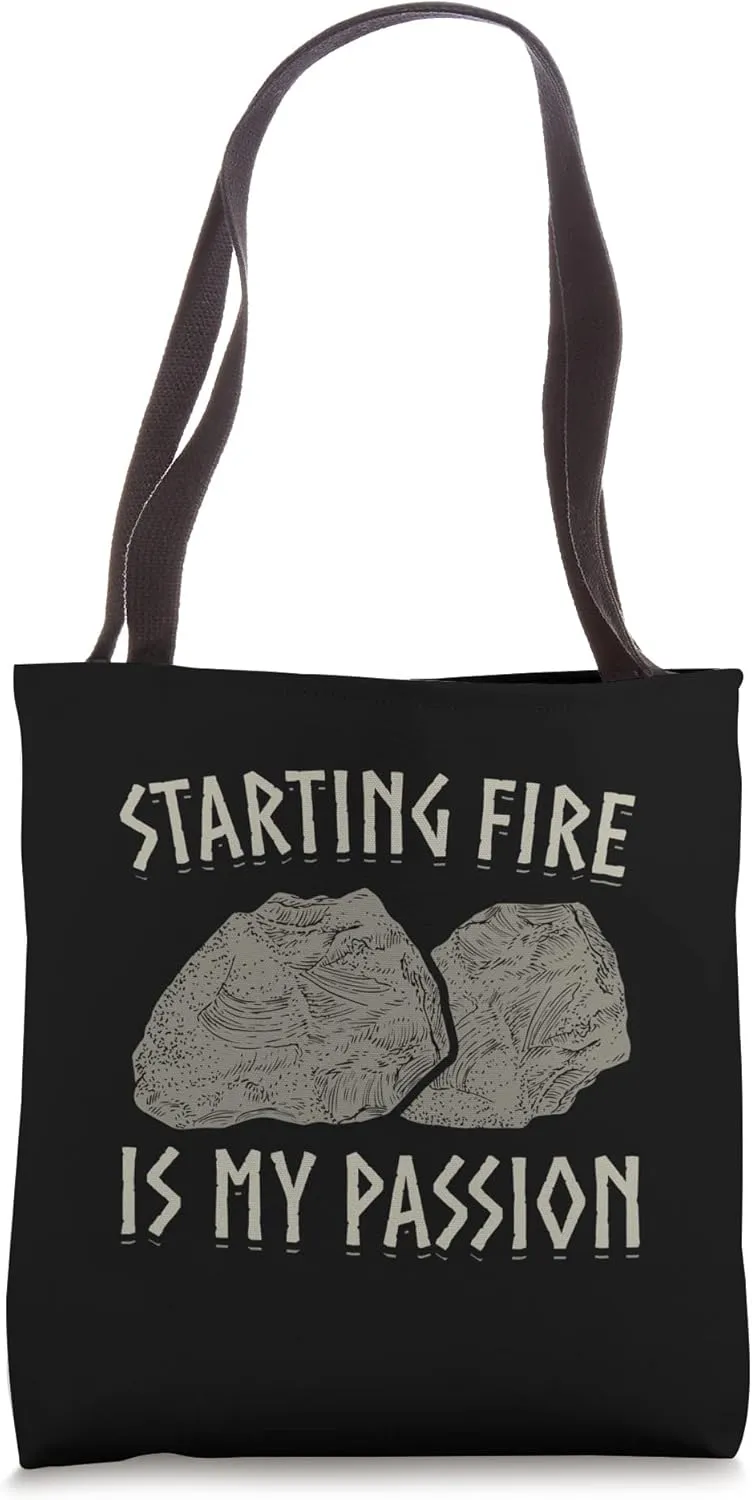 Collecting Flint and Artifact Equipment Flint Knapping Rocks Tote Bag