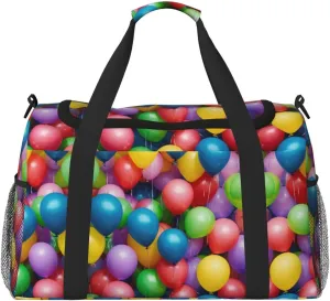 Colorful Balloons Blue Sky print Weekender Overnight Carry On Bag Gym Luggage Bag Duffel Bag for Travel Women