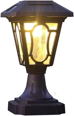 Column Headlight,Street Light,Solar Pillar Light Retro Garden Column Headlight Aluminum Light