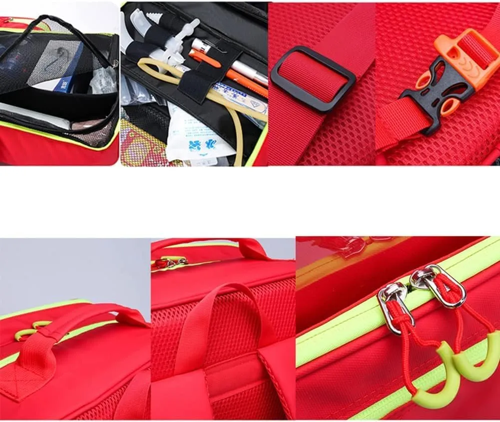 Compact Empty First Aid Kit Lightweight Trauma Kit Reflective Design Emergency Medical Kits for Home,Car, Travel, Hiking, Camping